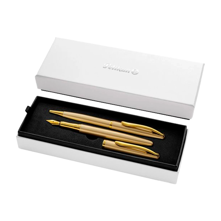 Lapicera Pluma + Boligrafo Jazz Noble Elegance Gold Art.L821889